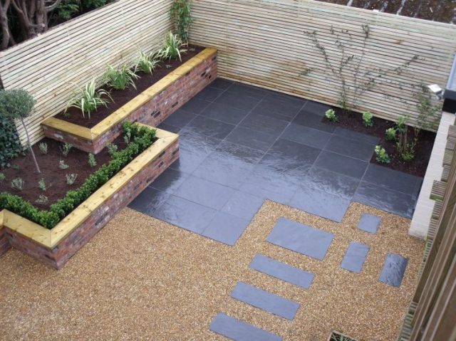 slate paving; wilmslow;cheshire;garden;design